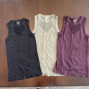 Athleta Tank Tops Size XS Colors: Green, Black, and Plum